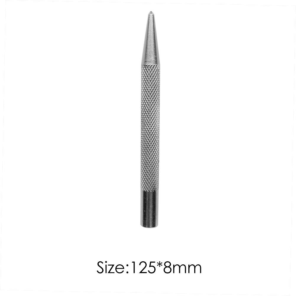 Automatic Center Pin Punch Anti Slip Knurling Handle Steel Spring Loaded Loaded Metal Drill Marking Center Punch Tools Drill Bit: Default Title