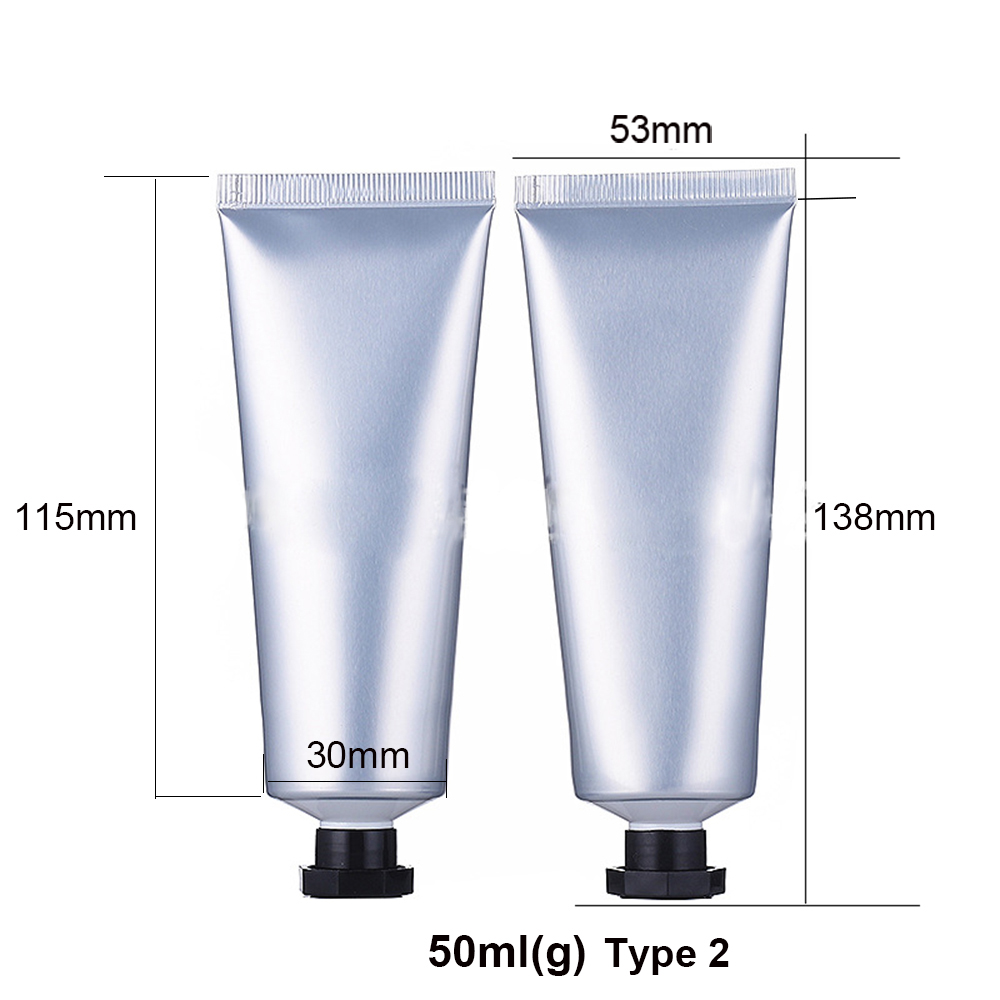 Tubo suave de plástico de aluminio vacío recargable para loción, champú, Gel de ducha, botellas exprimibles, envases cosméticos de viaje