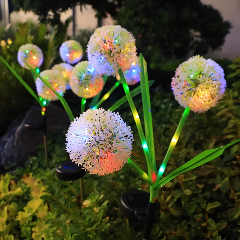 Luces LED solares de diente de león para decoración de jardín/Patio/césped, luces solares impermeables para patio al aire libre, perfectas para fiestas y graduación