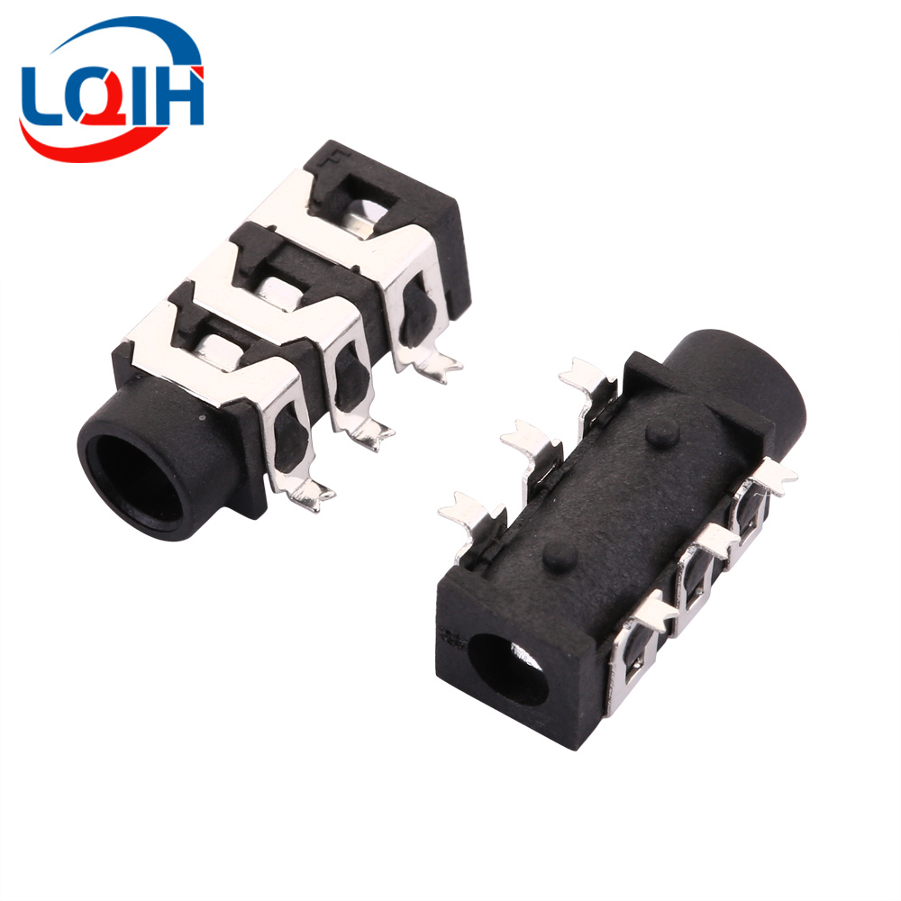 10 Uds 2,5 3,5 MM conector para auriculares Audio Video hembra conector estéreo de doble canal conector estéreo montaje en Panel de soldadura PJ-210B PJ-392: Castaño
