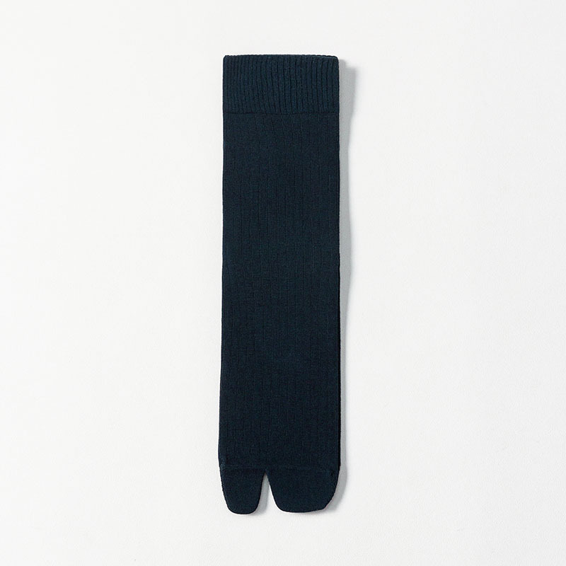 Calcetines de 2 dedos para hombre, sandalias con chanclas, calcetines de tubo medio con 2 dedos, calcetines con punta dividida a rayas de Color sólido, calcetines de algodón informales de negocios: Verde rojo