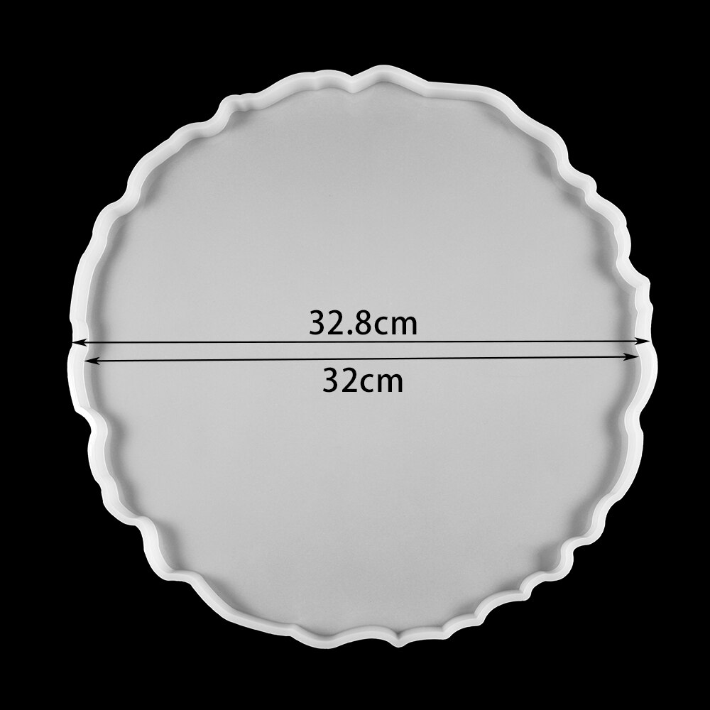 Bandeja de té de disco de fruta, moldes para posavasos de resina fundida, molde de posavasos de silicona para pastel DIY, soporte de fruta, bandeja epoxi, juegos de moldes de posavasos: Large round mold
