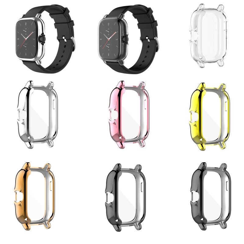 Full Coverage Protective Cover For Amazfit GTS 2 Plating TPU Case For Huami Amazfit GTS2 Smartwatch Protector Frame Shell