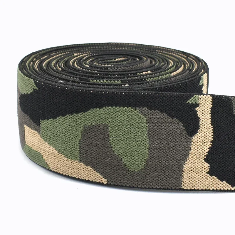 2-10 Metri 38mm Fasce Elastiche per Cintura Pantaloni stirata Tessitura di Gomma Nastri Elasticità Nastro Indumento Accessori per Cucire FAI DA TE: Verde scuro / 5 M