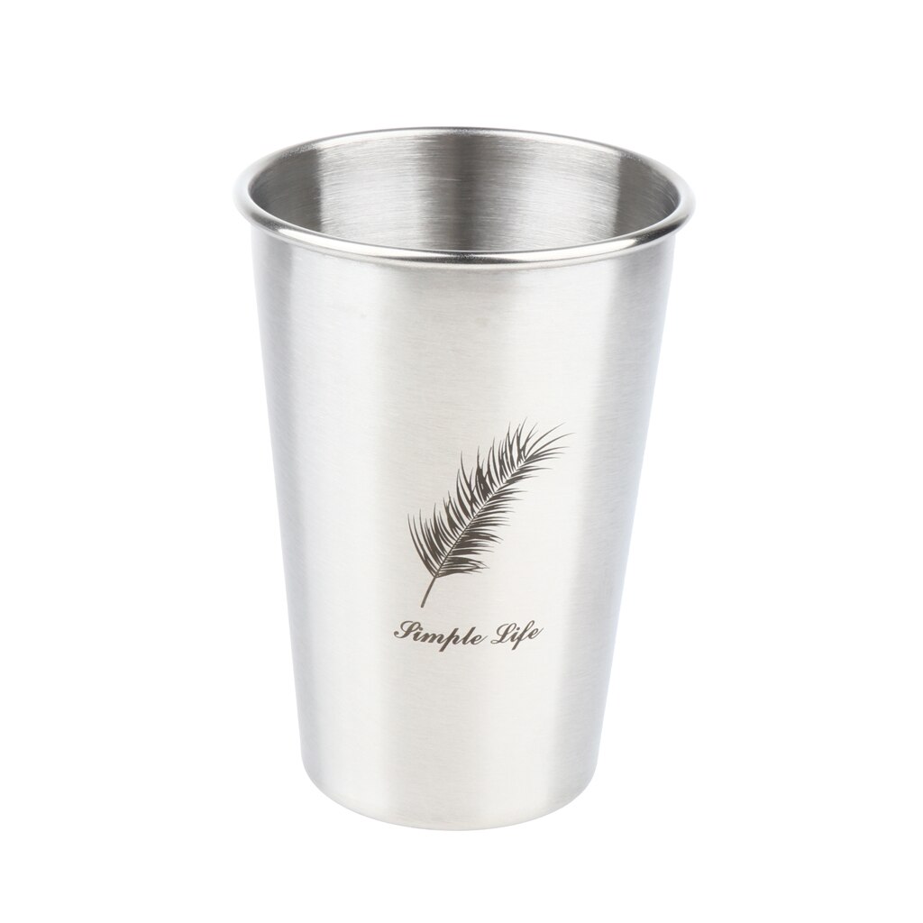 Stainless Steel Beer Mug Coffee Juice Mug Water Mug Cup 350 /500ml Adult Kid: C 500ml