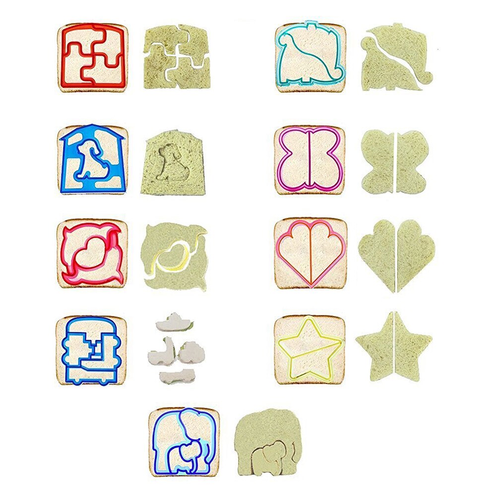 Kids Sandwich Cutters Mold Crust Cutter Toast Cookie Cutters Lunch Maker DIY Cute Shape Cooking Tools Kitchen Supplies