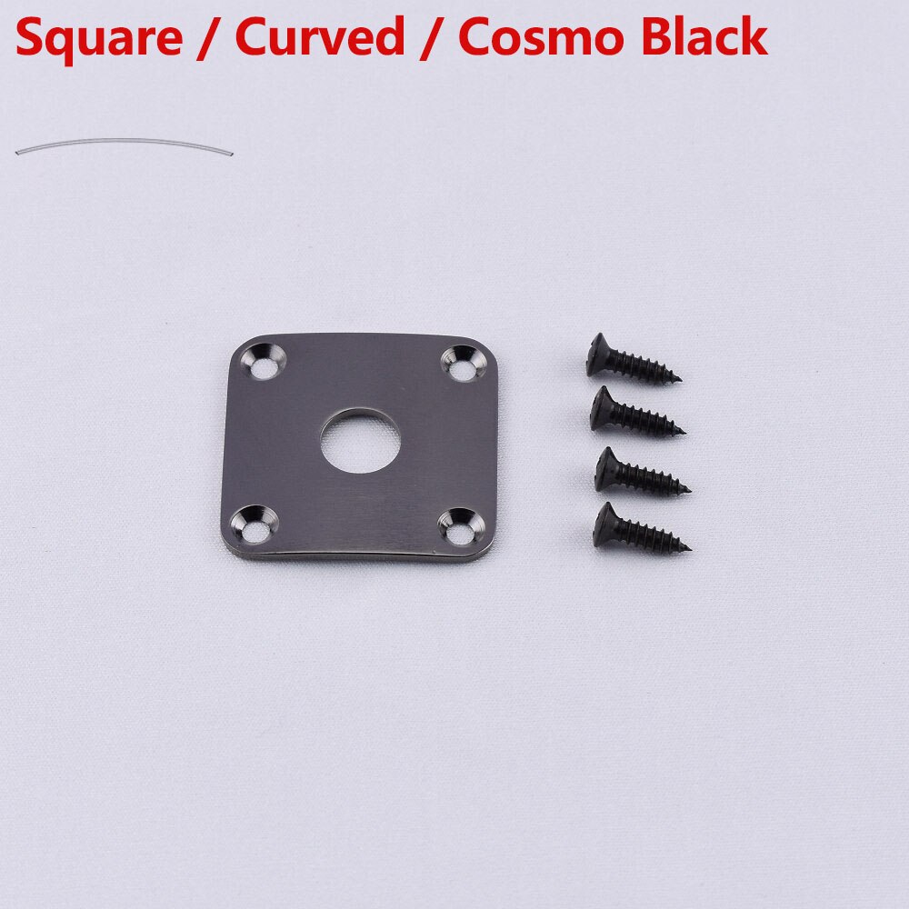 【Made in Japan by GOTOH】 Flat / Curved Stainless Steel Jack Plate For Electric Guitar Bass: SC-CK 1 Piece