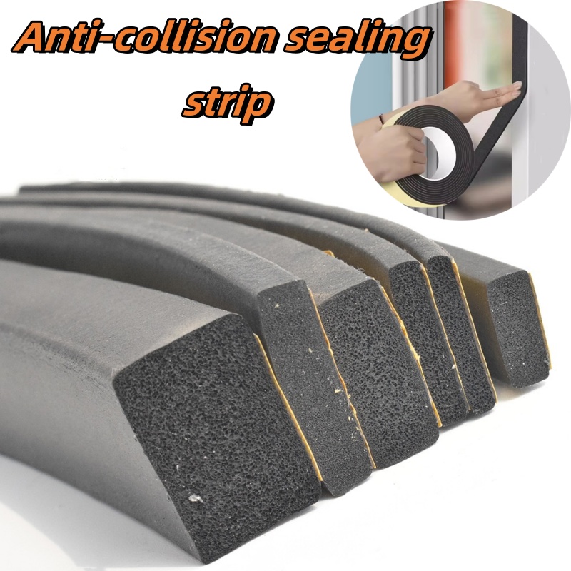 2-10M Foam Strip Strong Backing Adhesive Self-Adhesive Sponge Strip Sound Insulation Anti-Collision Sealing Rubber Strip