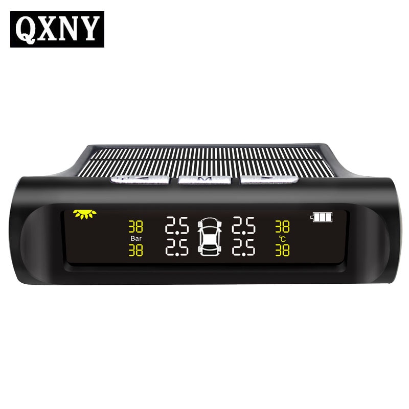 Smart Car TPMS Tyre Pressure Monitoring System Solar Power charging Digital LCD Display Auto Security Alarm Systems