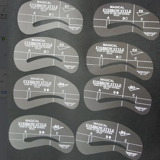 4 st/set stilar grooming stencil kit smink smink formning diy skönhet ögonbryn mall stenciler verktyg tillbehör  -27