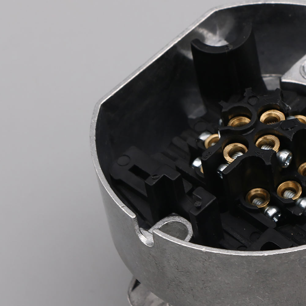 Caravan Connectors Couplers 12V 13Pin Aluminum Trailer Sockets Boat Trailer Spare Parts DIY Replacement For Cars Ships