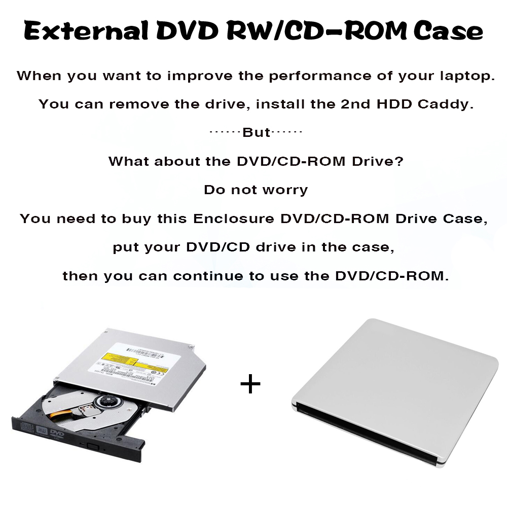 Caja de discos ópticos Blu-ray para ordenador portátil y Notebook, caja de DVD SATA, compatible con 9,0 Gbps, USB 9,5, 3,0/3,0mm