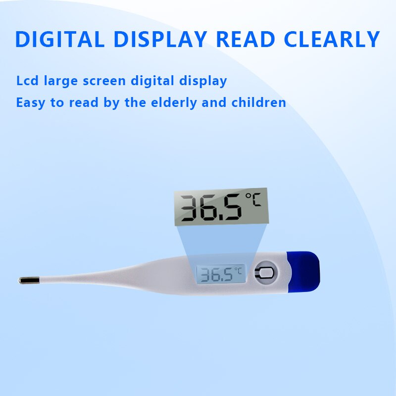 Thermometer LCD Digital Body Thermometer Waterproof Handheld Temperature Sensor Meter for Fever Human Adult Bady Measure Tools