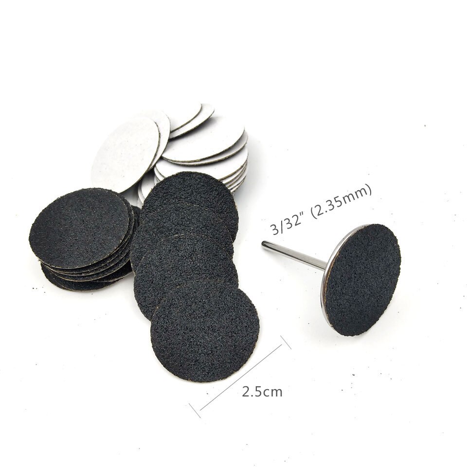 HYTOOS 100 pezzi di carta abrasiva sostituibile con discoteca 25mm carta vetrata per pedicure accessori per punte da trapano per unghie strumento per calli del piede del salone