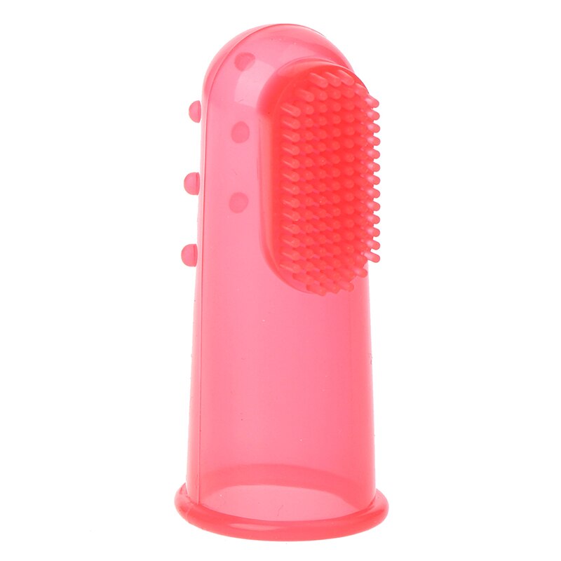 Cepillo de dientes de silicona Natural para mascotas, productos de cuidado de limpieza Dental suave para gatos y perros, juguetes suministros para mascotas de limpieza antimordida: TRD