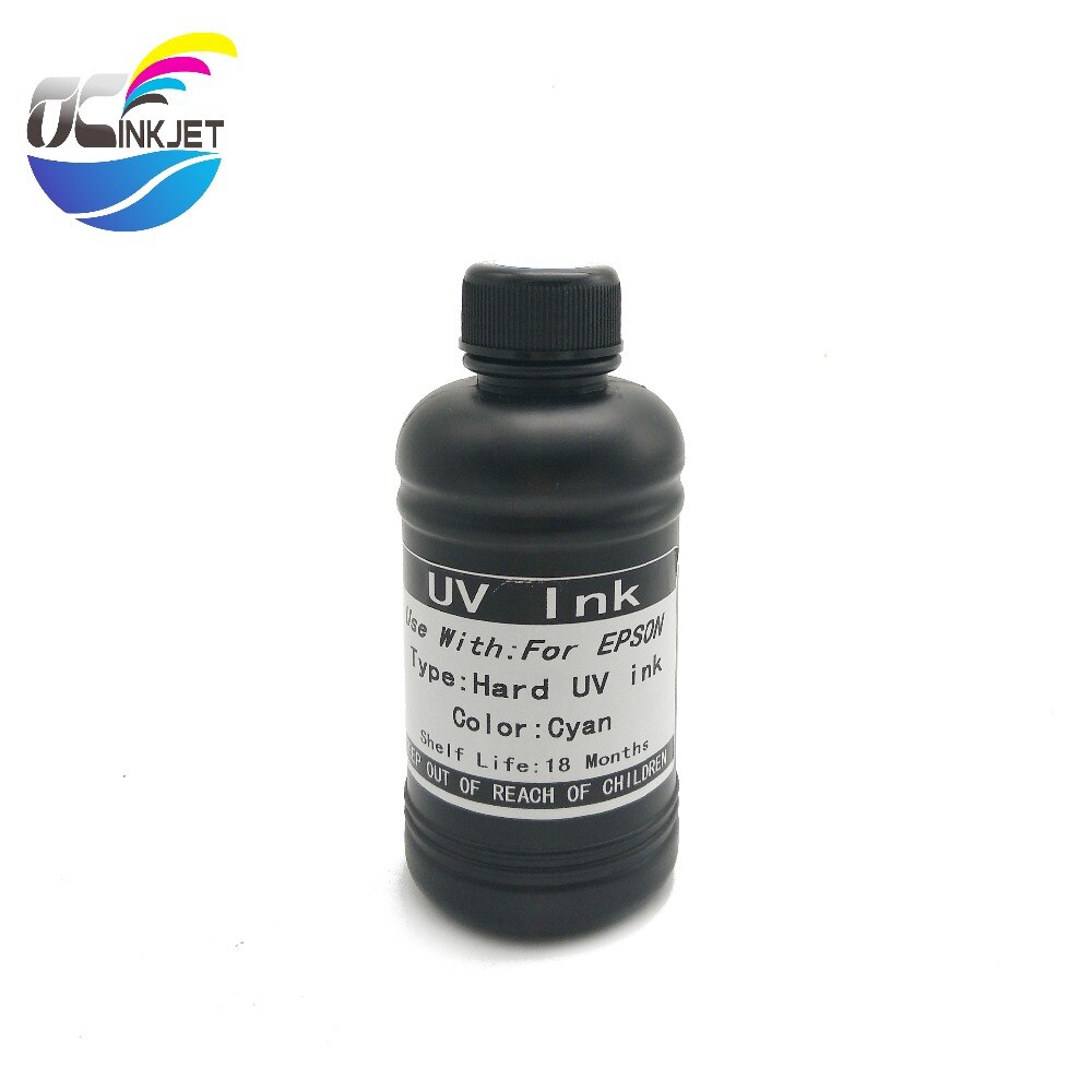 OCINKJET-tinta UV para cabezal de impresión Duro y suave, 250ml, para Epson 1390, 1400, 1410, 1430 W, R280, R290, R330, L800, L180, DX4, DX5, DX6, DX7