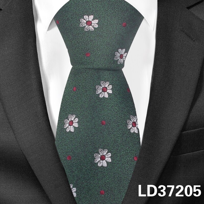 Cravate Jacquard classique à motif Floral pour hommes et femmes, pour costume d'affaires de mariage, Slim,: LD37205
