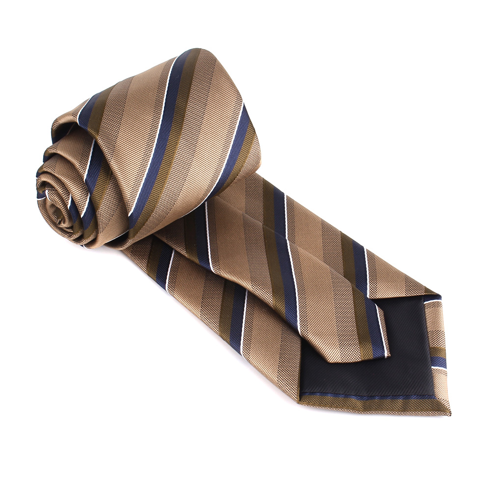 Striped Ties For Men Women Brown Neck Tie For Groom Classic Men's Tie Wedding Necktie For Groom Christmas Gravatas