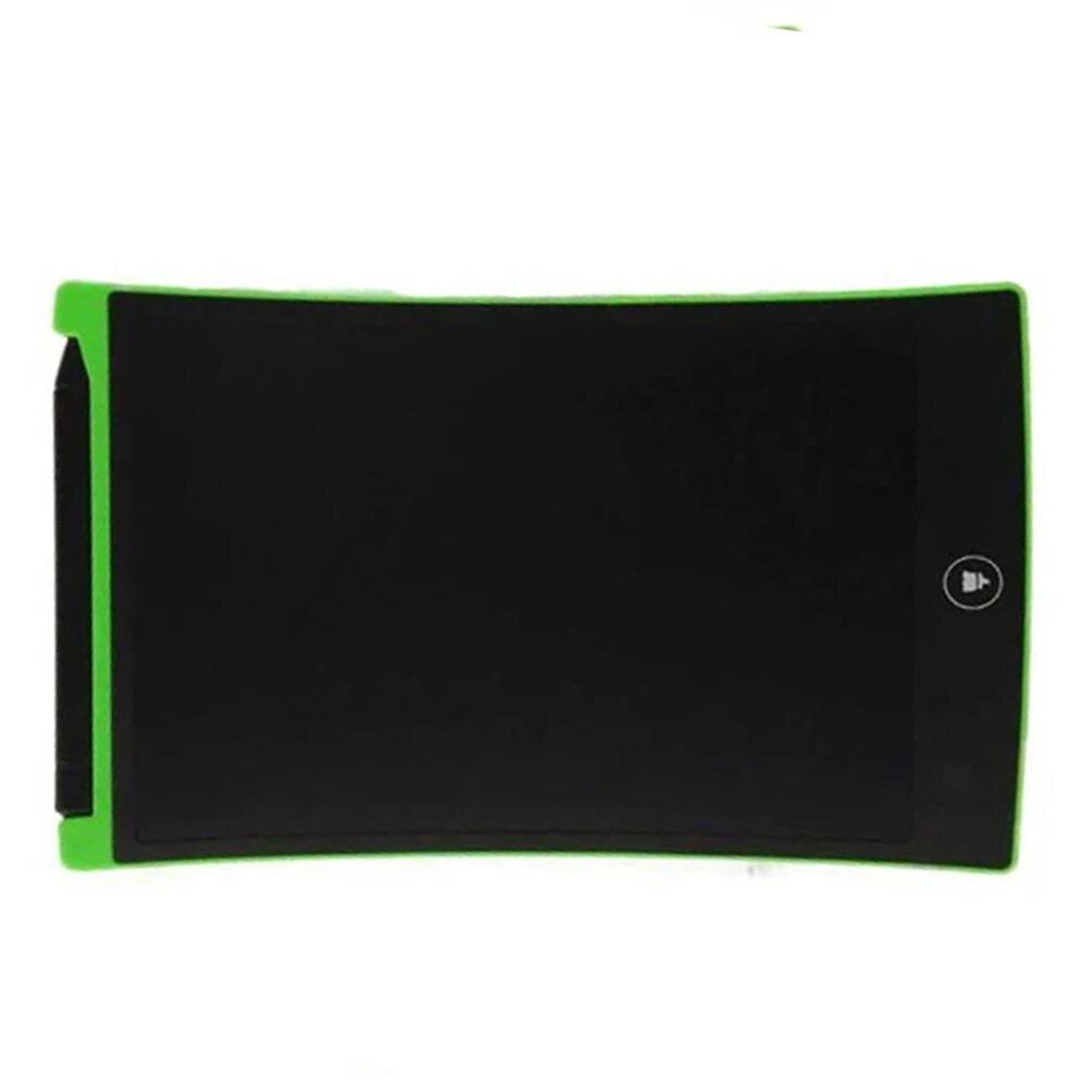 Tablero LCD de escritura a mano para niños, pizarra electrónica de dibujo de 8,5 pulgadas con luz: green
