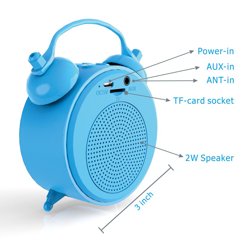 DAB/DAB+ Radio Colorful Display FM Radio Receiver Bluetooth Music Player Support TF Card AUX Dual Alarm Clock Snooze Function