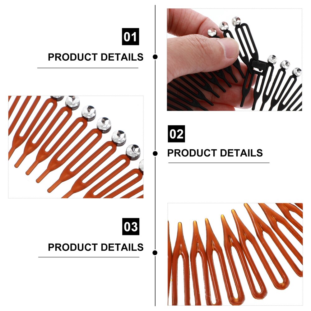 12 Uds Stretch peine del pelo de la Circular peine extensible Flexible de plástico Círculo del Peine del pelo para las mujeres la Circular diademas