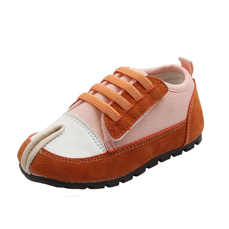 Autumn Children Shoes Boys Girls Sport Shoes Breathable Leather Comfortable Non-slip Rubber Sole Kids Sneakers: Pink / 23 (Insole 14CM)