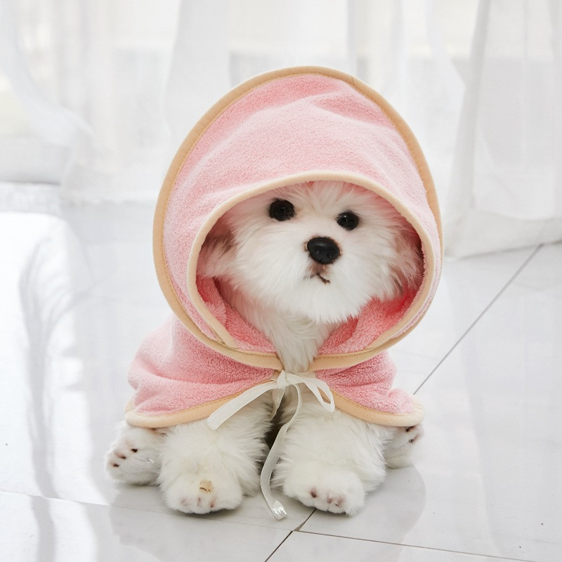 Cute Pet Dog Towel Soft Drying Bath Pet Towel for Dog Cat Hoodies Puppy Super Absorbent Bathrobes Cleaning Necessary Supply