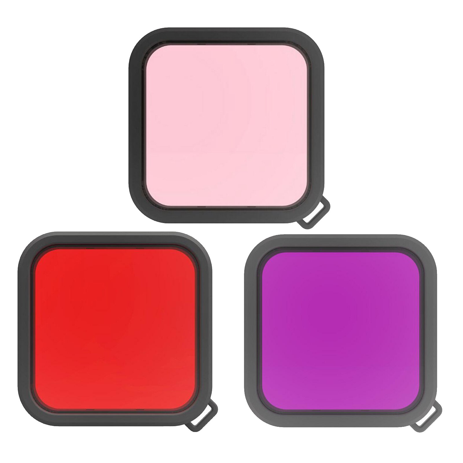 Custodia impermeabile custodia subacquea custodia filtro obiettivo per DJI Action accessori fotocamera rosso/rosa/viola