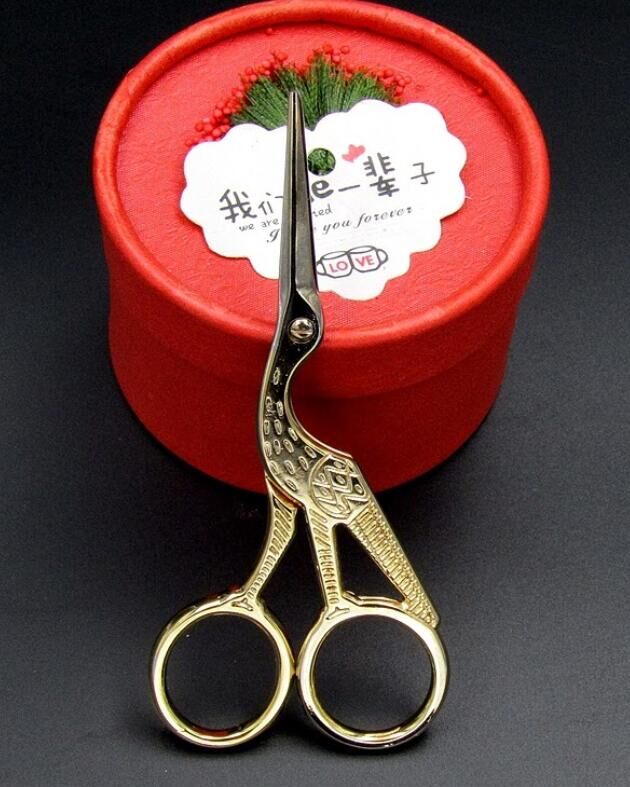 TH zy 1.75usd 1 Pc Vintage Stainless Steel Embroidery Sewing s Crane Shape Stork Shears Cross Stitch Scissors