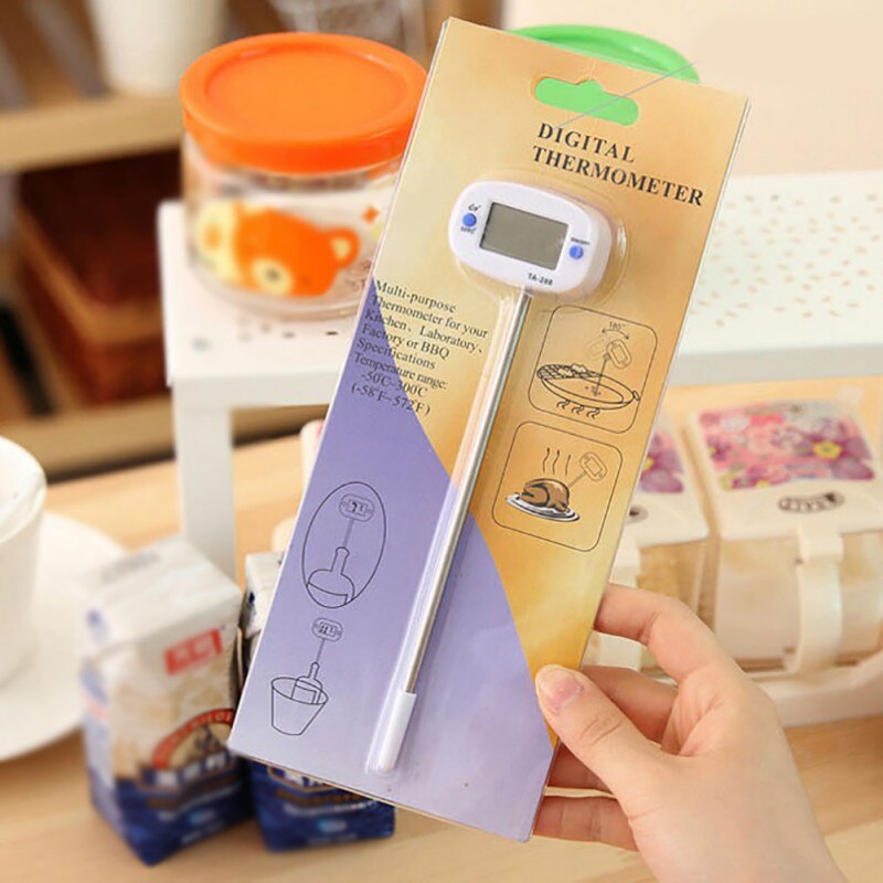 Termómetro Digital giratorio para alimentos, termómetro para barbacoa, carne para horno de chocolate, cocina, LECHE, ACEITE, cocina, termómetro, sonda electrónica
