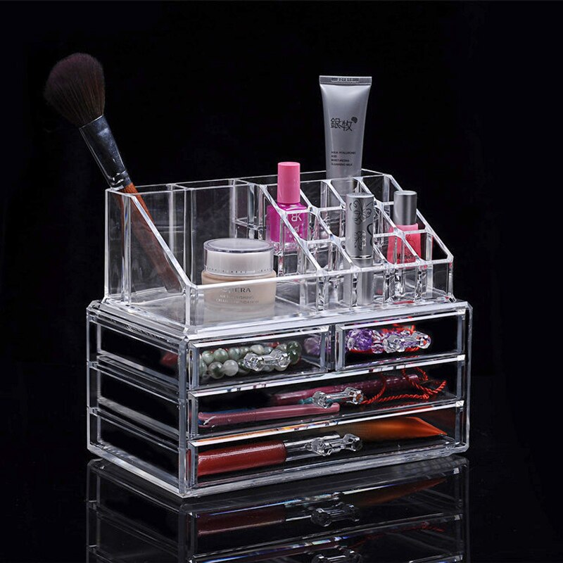 Acryl transparante Make-Up Organizer Opbergdozen Make Up Organizer Voor Cosmetica Borstel Organizer home Storage Drawers type