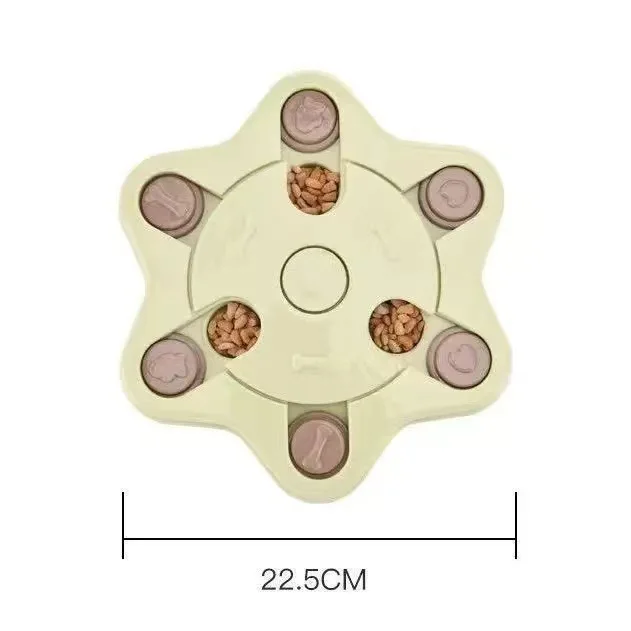 Jouets Puzzle pour chiens, mangeoire lente interactive, augmentation des chiots, distributeur de nourriture IQ, manger lentement, bol antidérapant, jeu d'entraînement pour animaux de compagnie, chat et chiens: Bleu