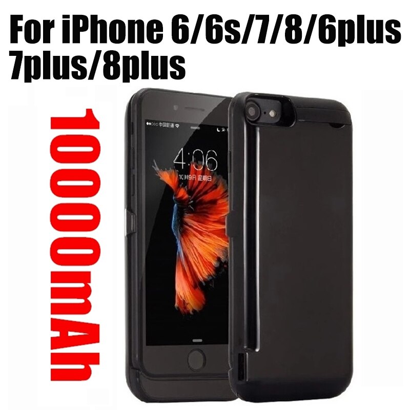 10000mAh Phone Battery Charging Case For iPhone 6 6s Plus 7 Plus 8 Plus External Battery Charging Case For iPhone 6 6s 7 8