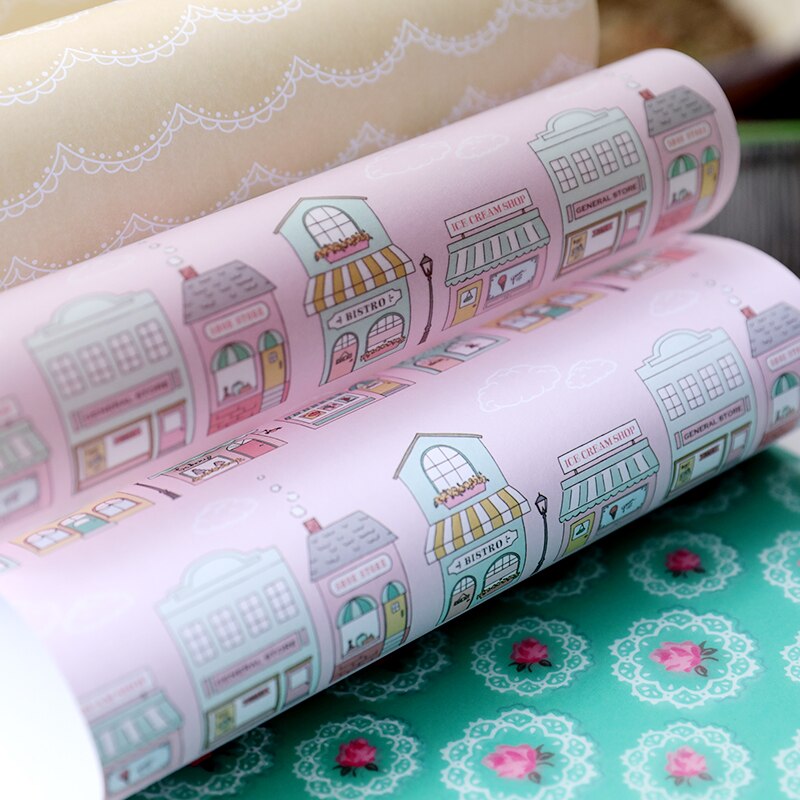 KSCRAFT 24pcs Single-side Printed Lovely Flowers pattern papercraft art paper handmade scrapbooking kit set book