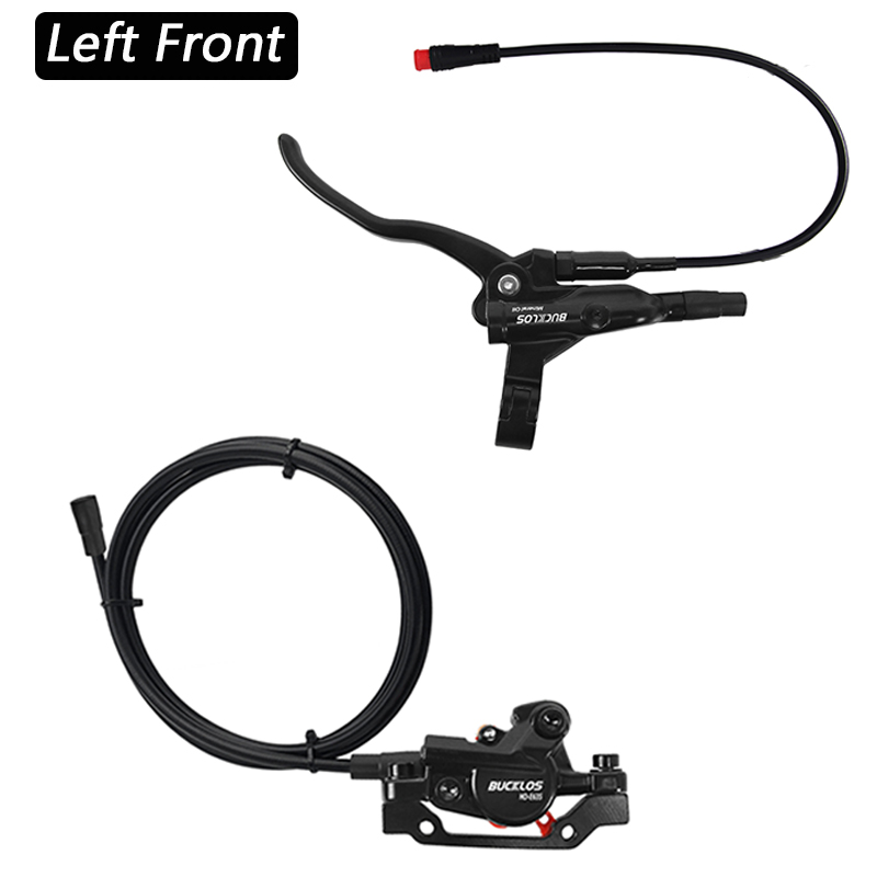 BUCKLOS HD-E635 Scooter Brakes Set Power Off E-Bike Hydraulic Disc Brake Set 160mm Folding Bike Hydraulic Brakes Kit: WHITE