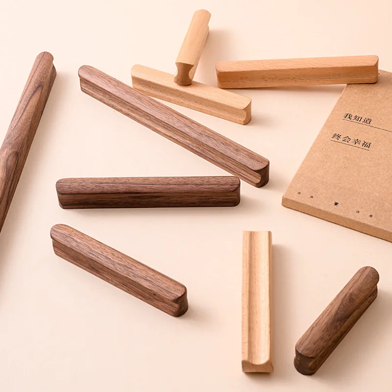 Houten Kastdeuren Laden Massief Houten Handgrepen Nordic Kasten Schoenenkasten Houten Minimalistische Ronde Garderobe Handgrepen