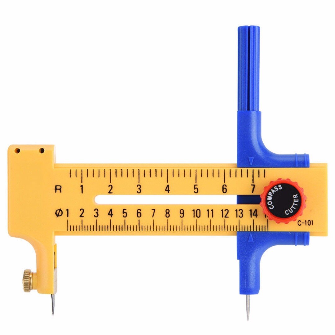 Compass Circle Cutter Rotary Cutting Tool For Paper Vinyl Rubber Leather 1-15cm Circle Cutter