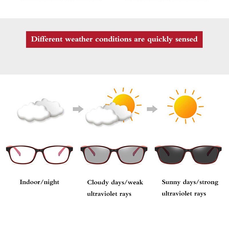 Blue Light Blocking Glasses High-grade Vintage Transition Photochromic Sunglasses Anti Fatigue UV Computer Radiation Protection