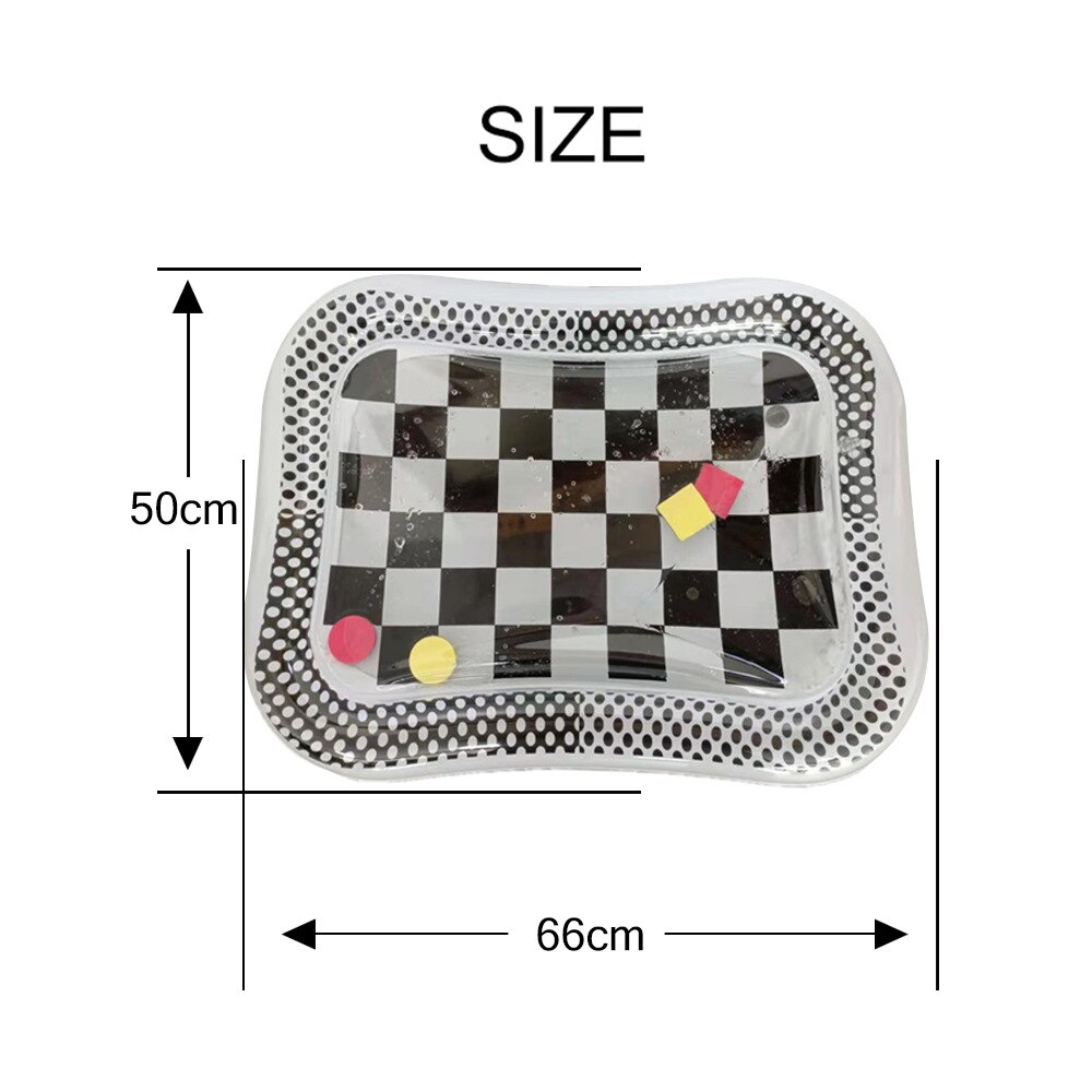 Geometry Graphics Water Cushion Black and White Plaid Water Cushion