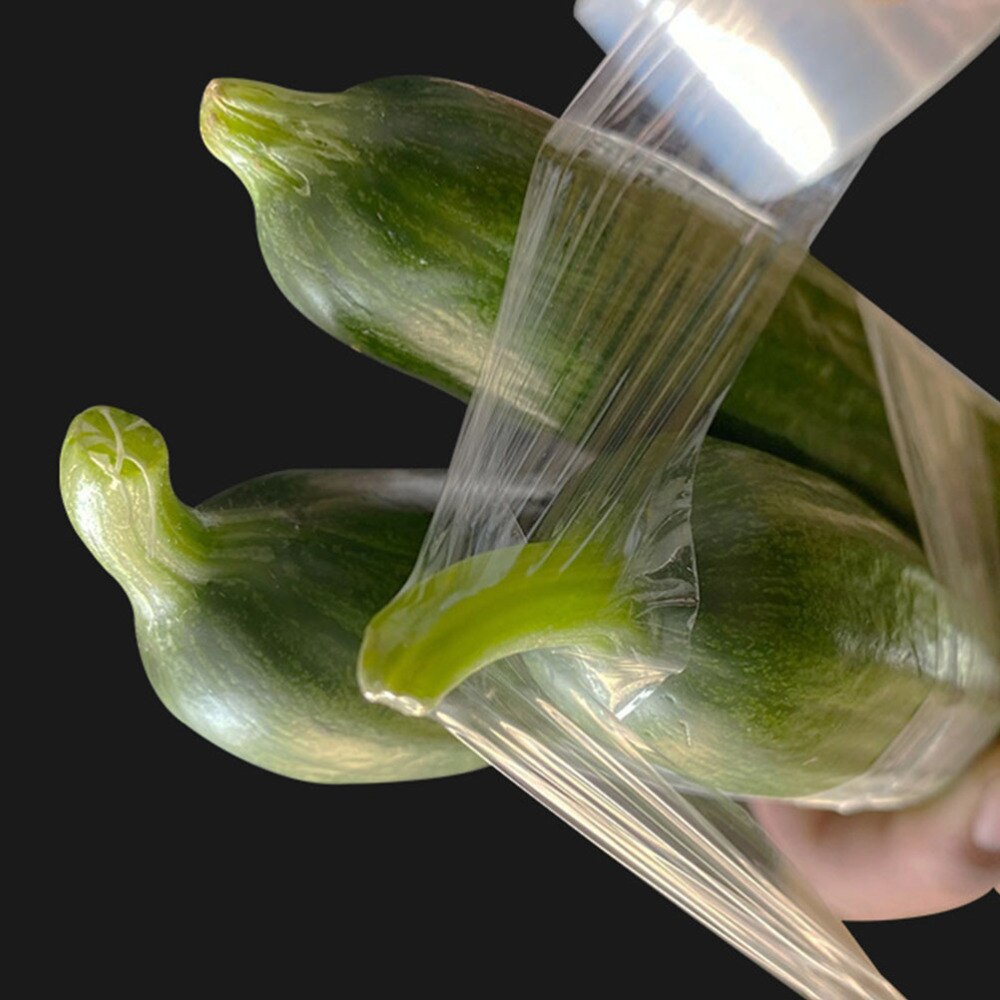 3 Rolls of Disposable Wrap Film Food Cling Film Packaging Film Roll(Transparent)