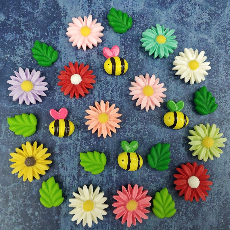 24 pcs/set flower bee series fridge magnet refrigerator magnetic stickers strong neodymium whiteboard magnet home deco