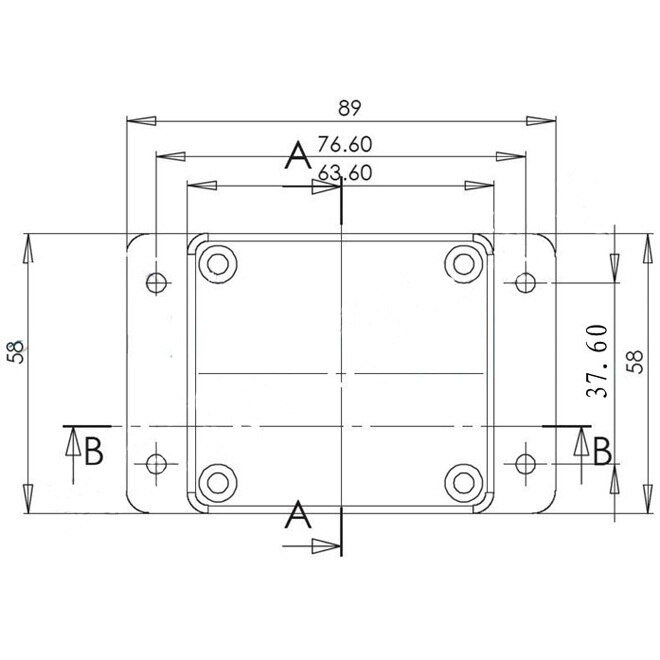 Waterdichte Plastic Project Doos Panel Instrument Behuizing 90x60x35mm (L * W * H)