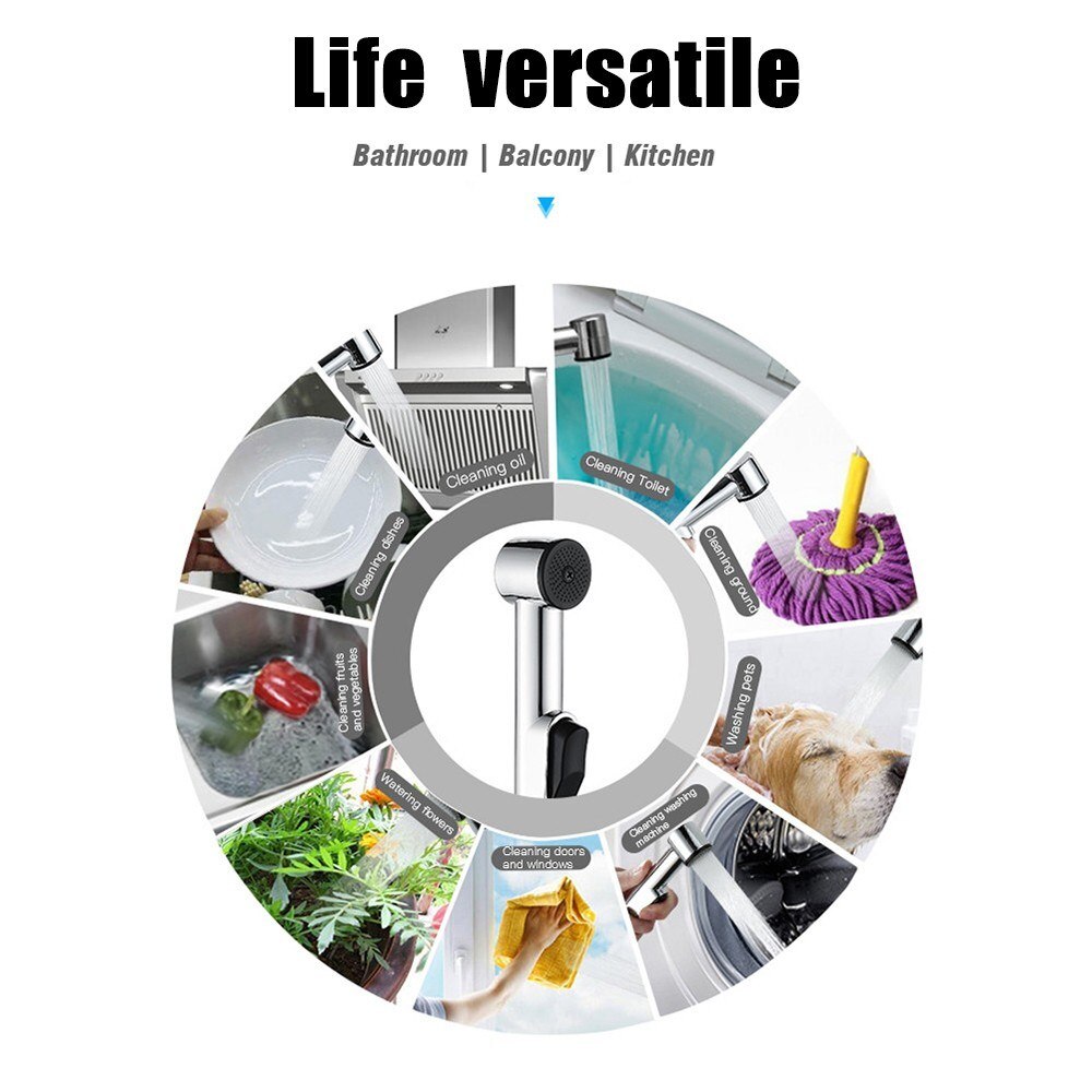 Håndholdt bidet sprøyte shattaf klut bleie toalett sprøyte rustfritt stål børstet dårlig dusj bidet sprøyte sett