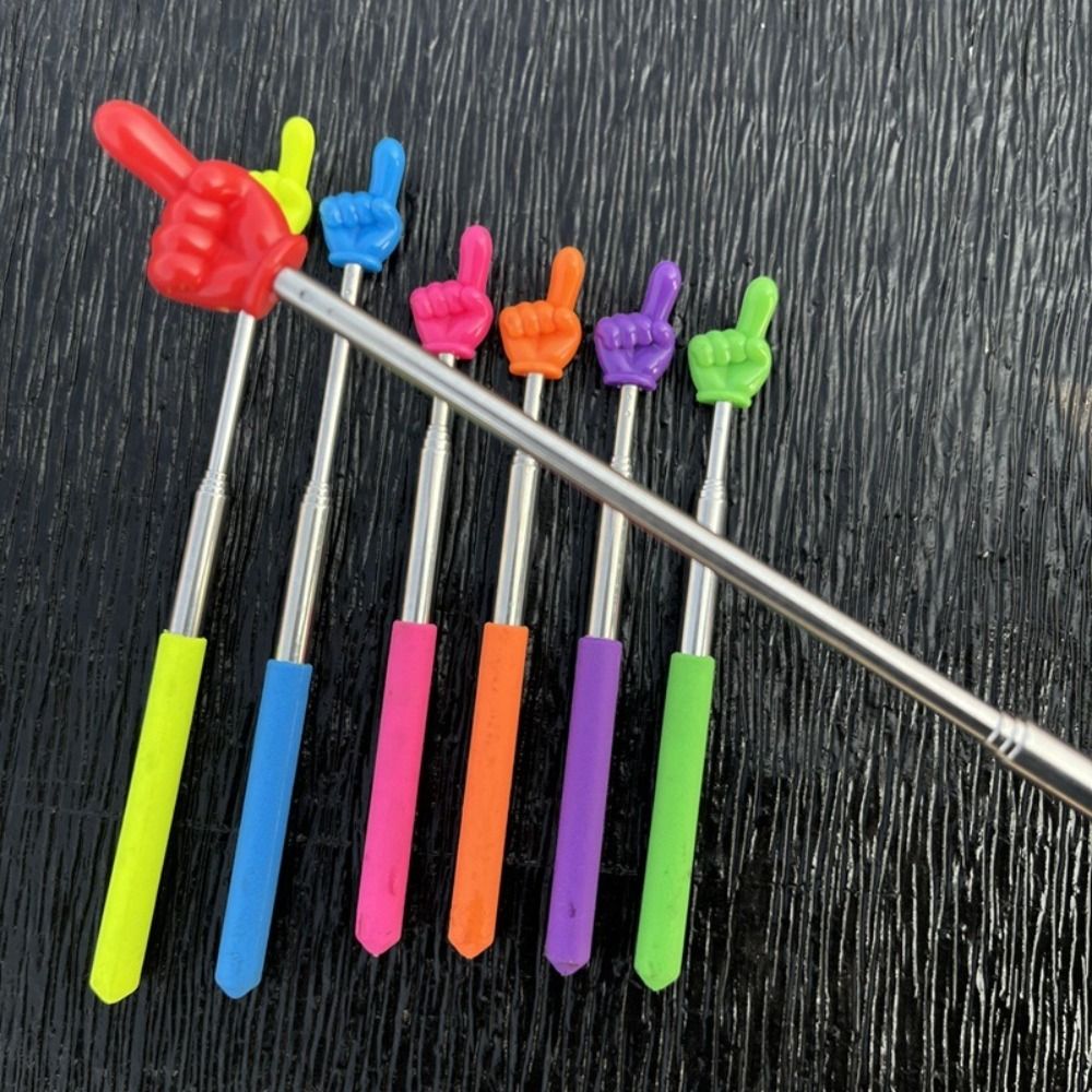 Stainless Steel Telescopic Teaching Stick Whiteboard Demonstration Classroom Finger Pointer Handheld Finger Reading Sticks