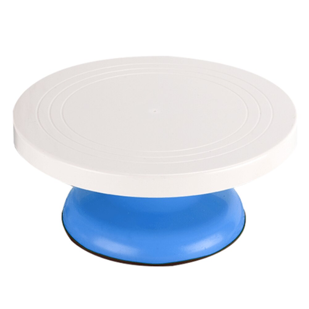 Rotating Cake Turntable DIY Baking Round Stand ABS Tools Party Kitchen Platform Scale Plate Decorating Pastry Anti Skid: Blue