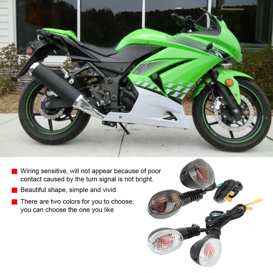 2 pièces moto Modification clignotant lampe pour Kawasaki Para Ninja 250 EX250 KLX 250SF