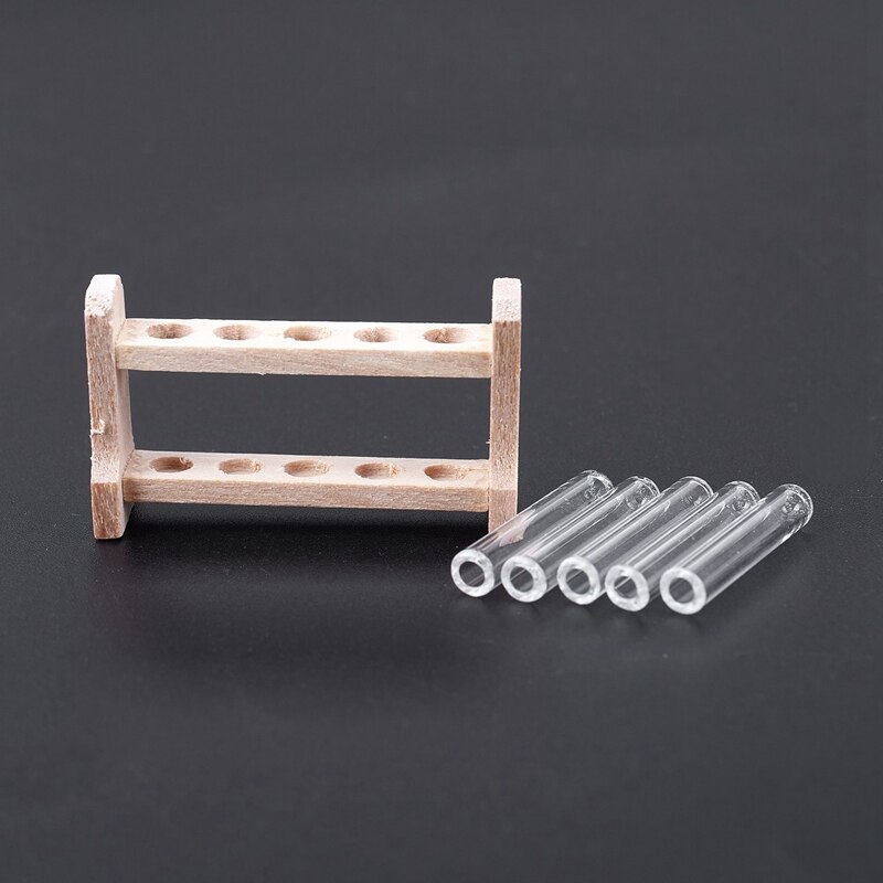 Dollhouse Miniature 1:12 Toy laboratory test tube rack set L 3.7cm