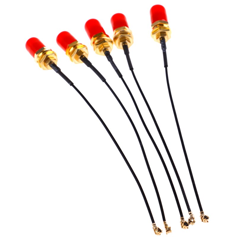 5 unids/lote Cable de extensión SMA Conector recto a uFL/u. FL/IPX/IPEX conector hembra Antena de cola de cerdo RF Cable de cola de cerdo 10cm