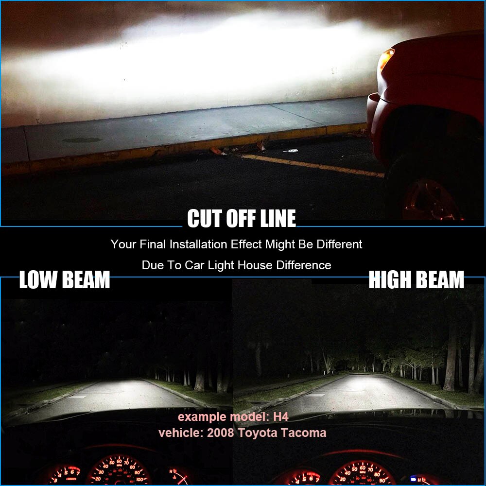 YHKOMS-luces LED sin ventilador para coche, CSP, S1, H1, H4, H7, H8, H9, H11, 9005, HB3, 9006, HB4, 50W, 8000LM, 6500K, 12V