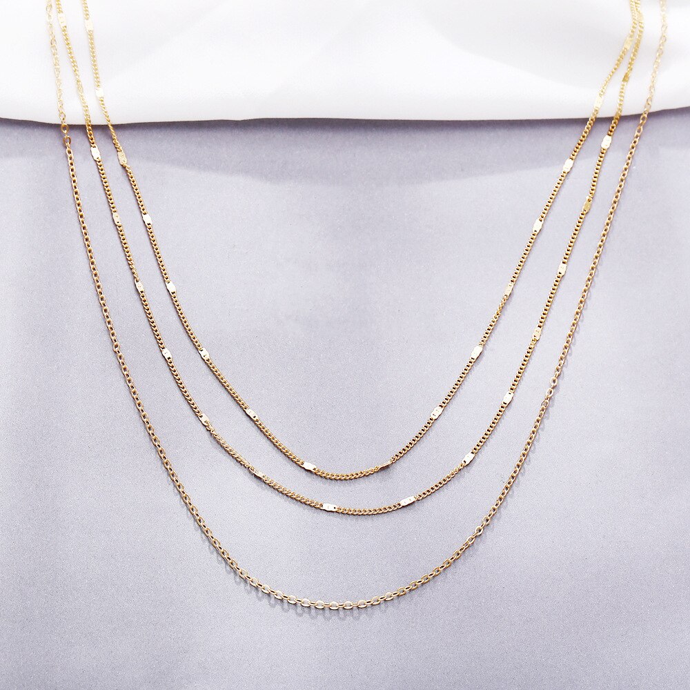 Jewelry Necklace Retro Bohemio Multi-layer Three-layer Necklace Women Gothic Statement Necklace Choker